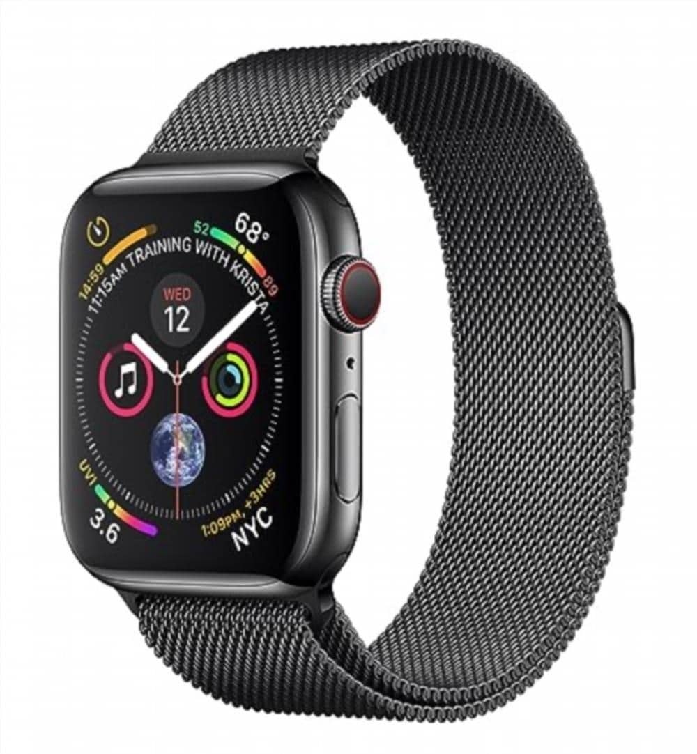 Montre Connectée : Apple Watch Series 4 Acier Inoxydable Noir