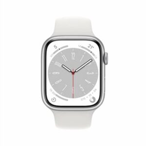 Apple Watch Series 8 GPS, Boîtier en Aluminium Argent de 41