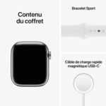 Apple Watch Series 8 GPS + Cellular, Boîtier en Acier Inoxydable