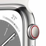 Apple Watch Series 8 GPS + Cellular, Boîtier en Acier Inoxydable