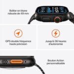 Apple Watch Ultra 2 GPS + Cellular, Boîtier en Titane Noir