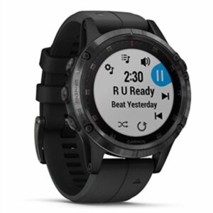 Garmin Fenix 5 Plus, Sapphire, Black Band, Montre GPS,