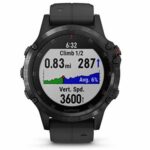 Garmin Fenix 5 Plus, Sapphire, Black Band, Montre GPS,