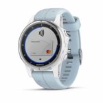 Garmin Fenix 5S Plus Silver Bracelet Bleu Lagon - Montre GPS