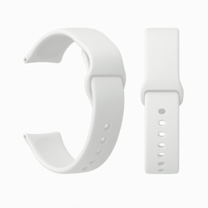 Bracelet Sport en silicone pour montre connectée 20mm Universel Blanc