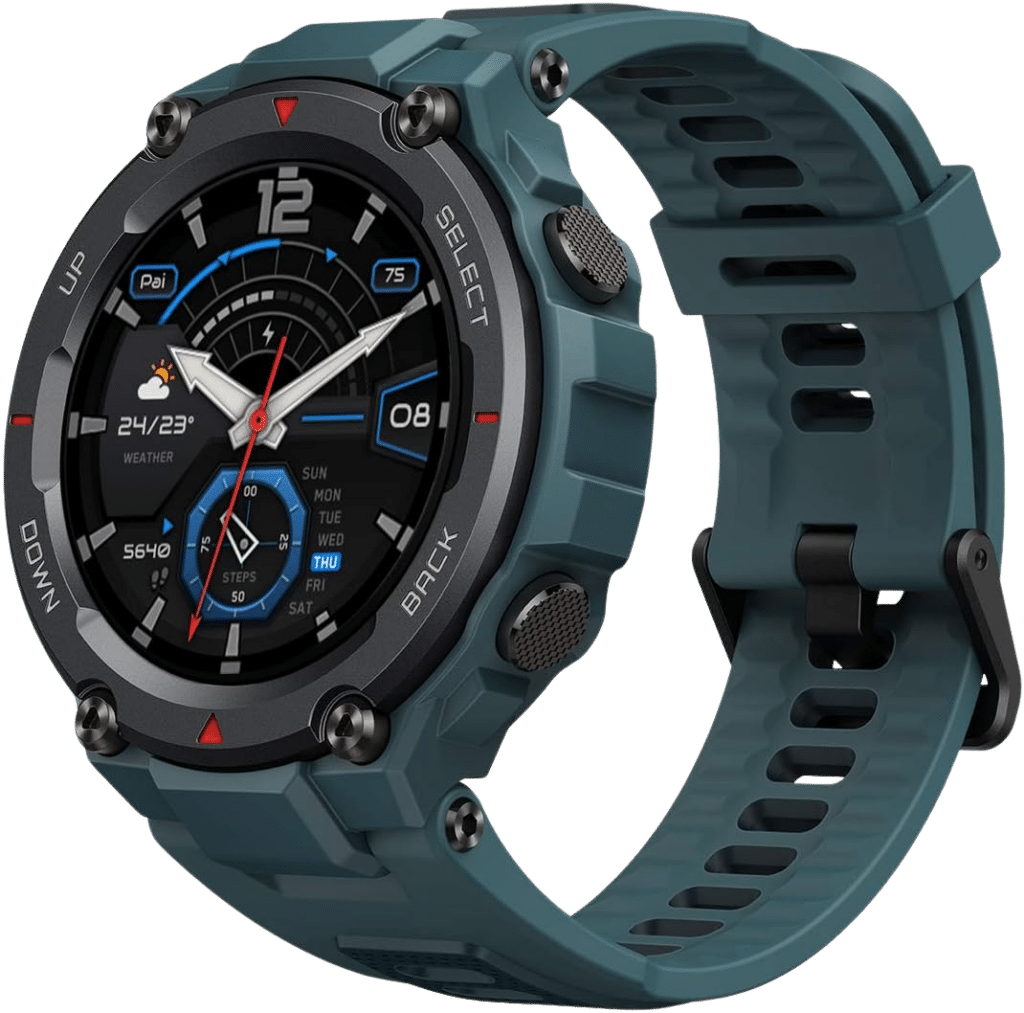 Amazfit Amazfit T-Rex Pro 47,7mm Noir, Bleu Acier, Gris Désert