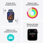 Apple Apple Watch SE (2ᵉ génération) 44mm Lumière stellaire