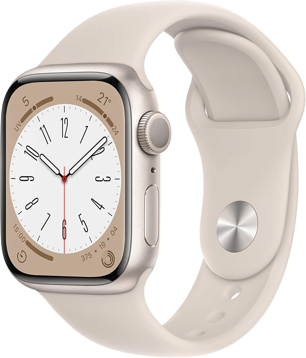 Montre Connectée : Apple Watch Series 8 (GPS, 41mm) Lumière stellaire