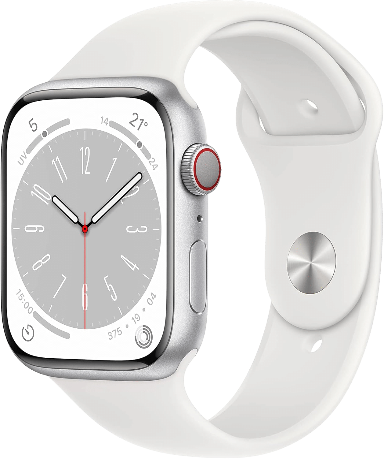 Montre Connectée : Apple Watch Series 8 GPS + Cellular 45mm Argent