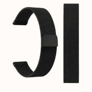 magnétique maille métal montre connectée noir