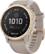 Garmin Fenix 6S Pro Solar 42mm Beige, Doré