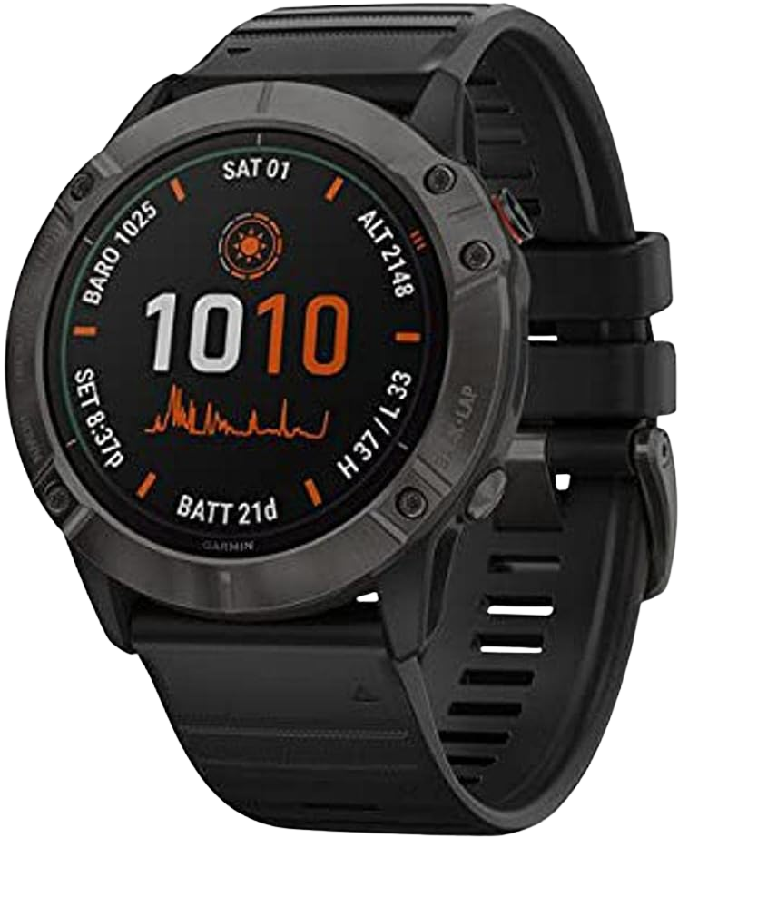 Montre Connectée : Garmin fenix 6X Solar Titanium DLC 51mm Noir