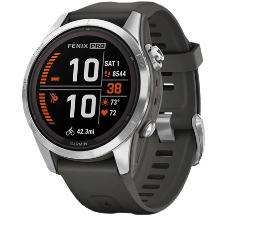 Montre Connectée : Garmin fēnix 7S Pro Solar 42mm Silver