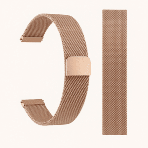 magnétique maille métal montre connectée or rose