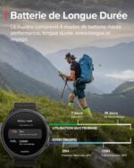 Suunto 9 Baro Noir, Blanc, Titane