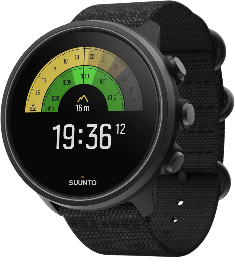 Suunto 9 Baro Noir, Blanc, Titane