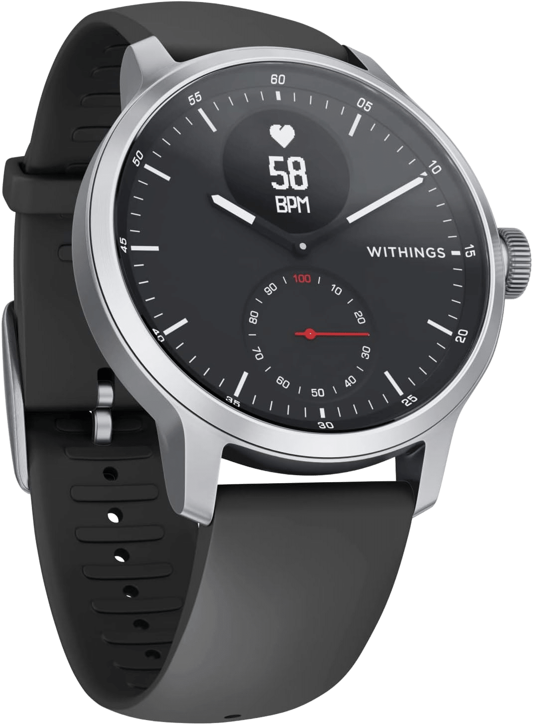 Montre Connectée : Withings ScanWatch 42mm Noir, Blanc