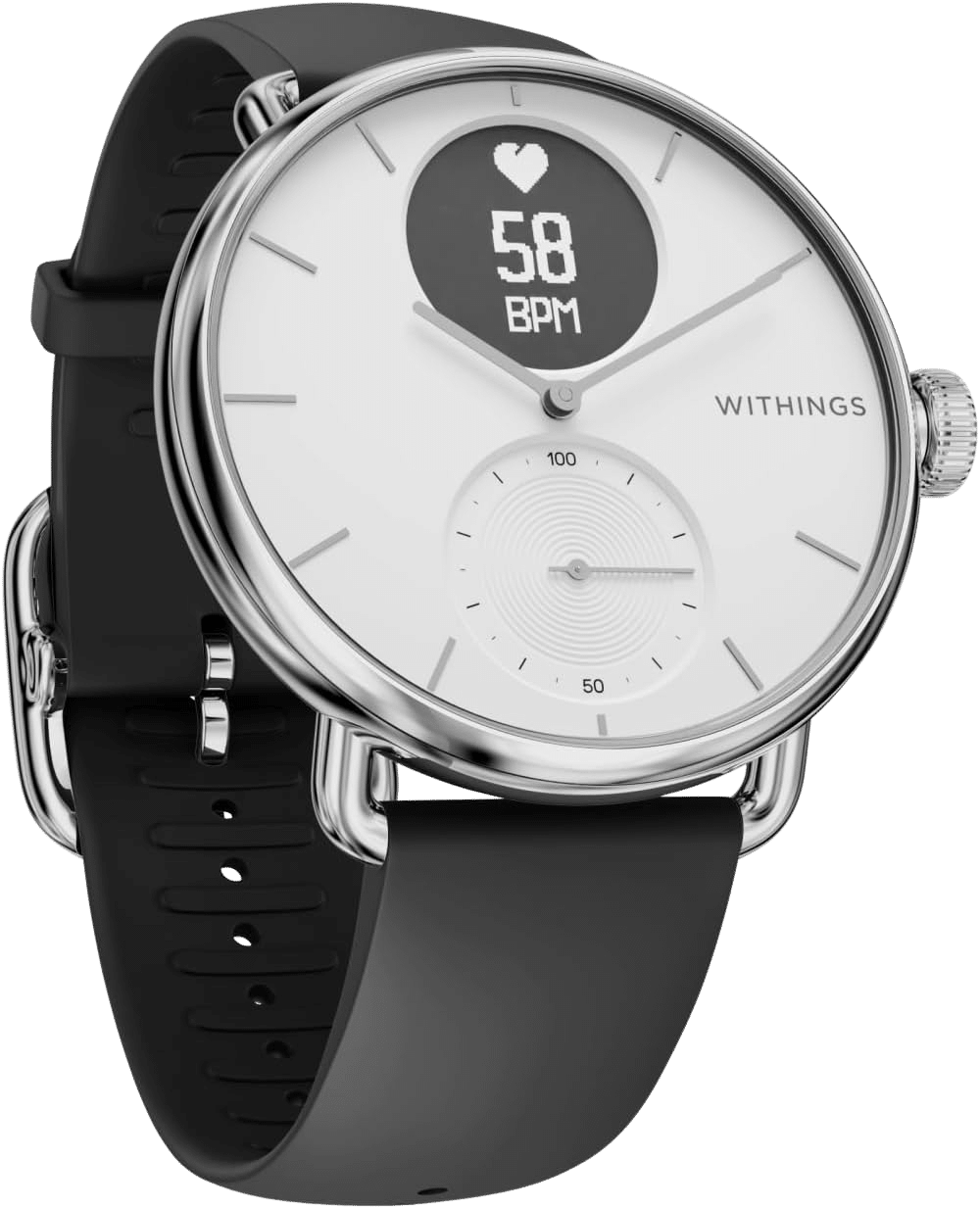 Montre Connectée : Withings ScanWatch Horizon 43mm Blanc