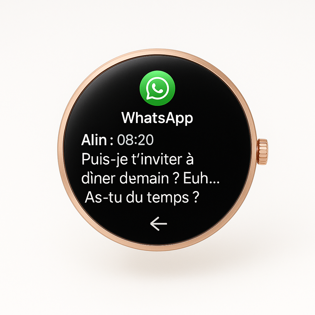 smartwatch notifications messages