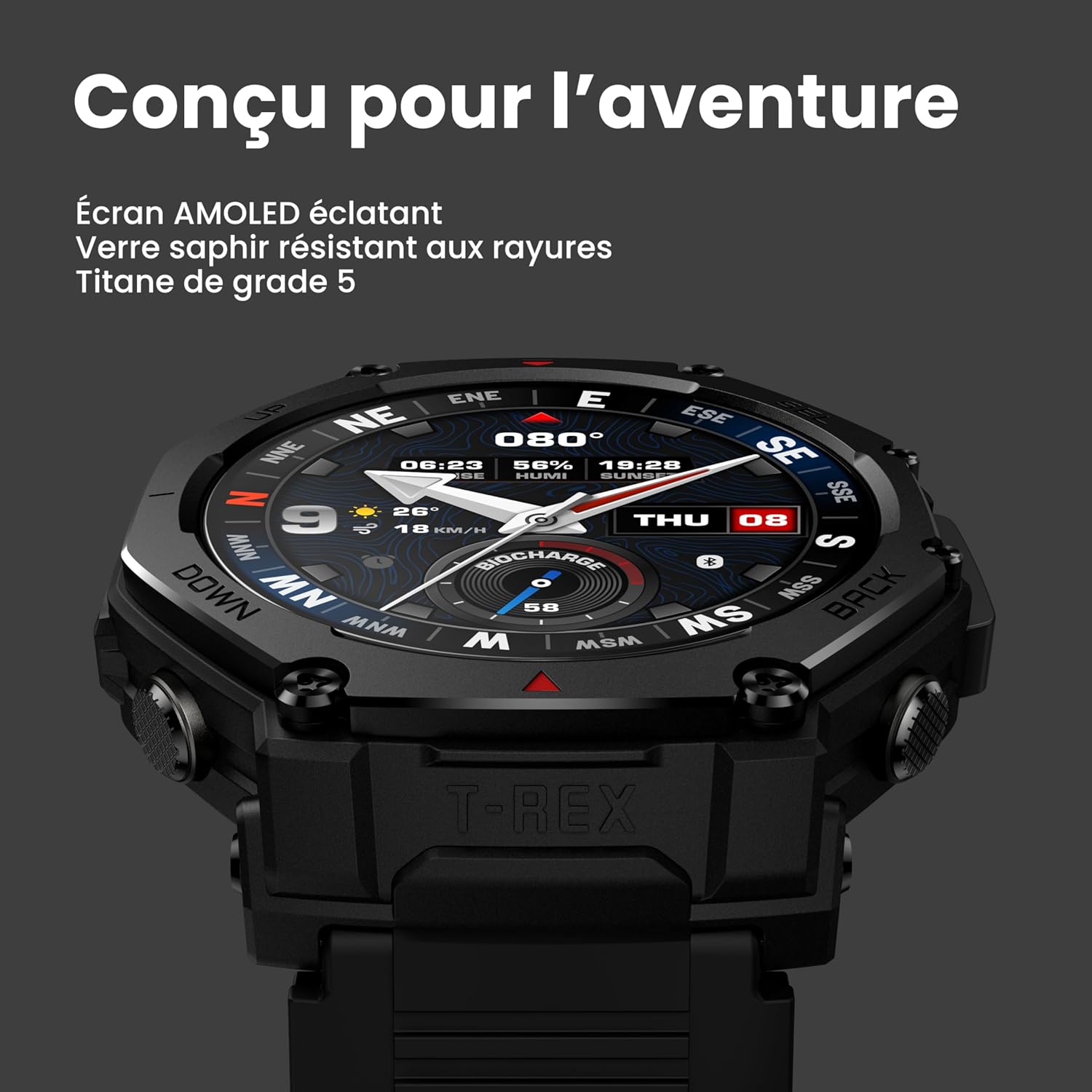 Amazfit T-Rex 3 Pro 48mm Noir Doré