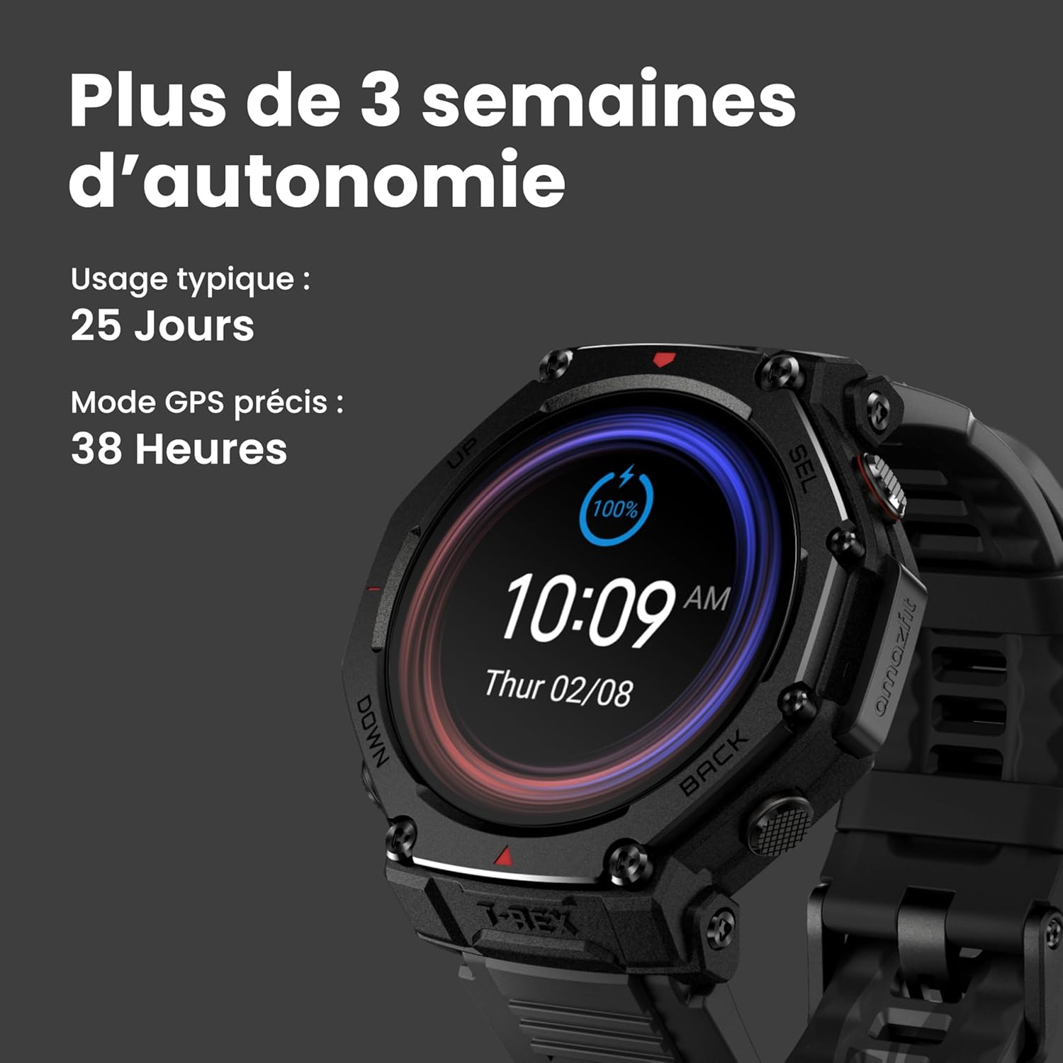 Amazfit T-Rex 3 Pro 48mm Noir Doré