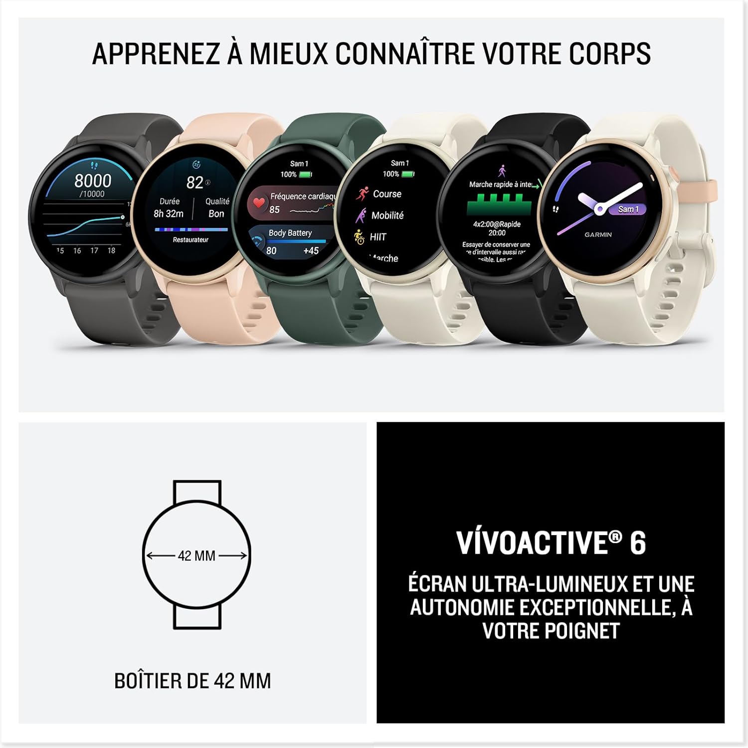 Garmin vívoactive 6 45mm Gris, Slate