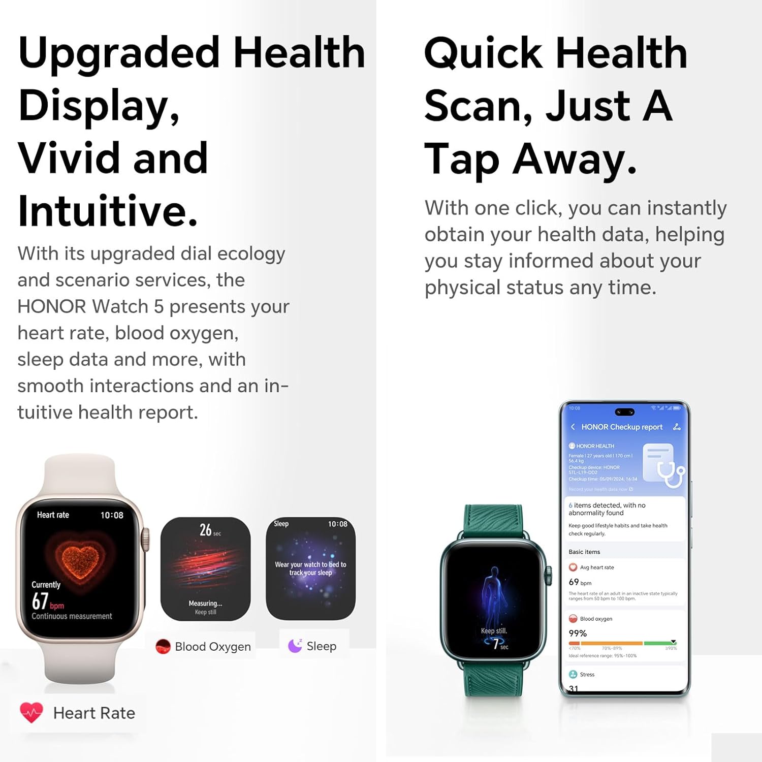 HONOR Watch 5 1.85mm Noir