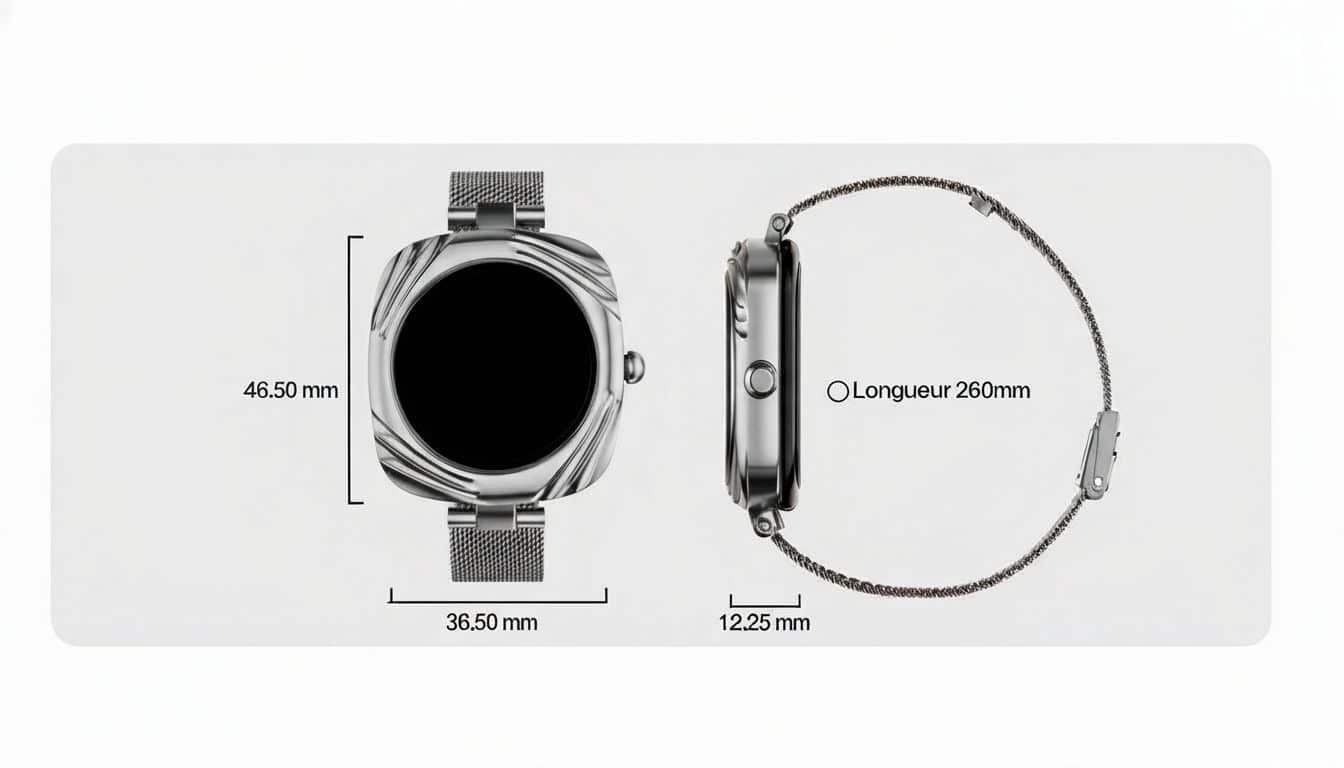Des dimensions parfaites pour un poignet féminin