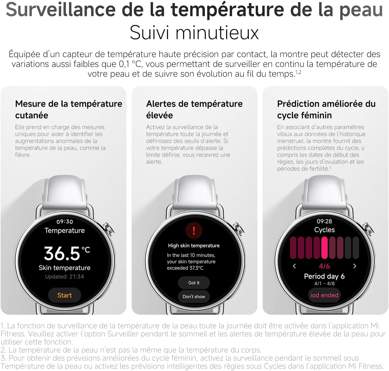 Xiaomi Watch S4 41mm Menthe, Noir, Blanc, Or