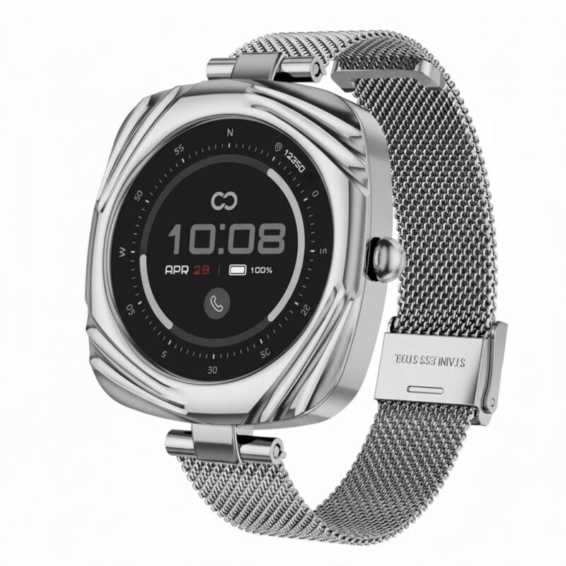 Montre connectée femme carrée OptiTrack Éclat Carré