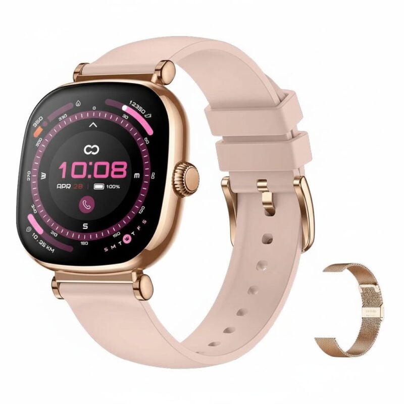 Montre connectée femme dorée OptiTrack Élégance Dorée