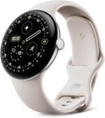 Google Pixel Watch 4 (45 mm) Argent Poli / Porcelaine
