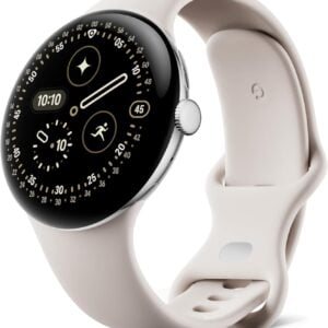 Google Pixel Watch 4 (45 mm) Argent Poli / Porcelaine